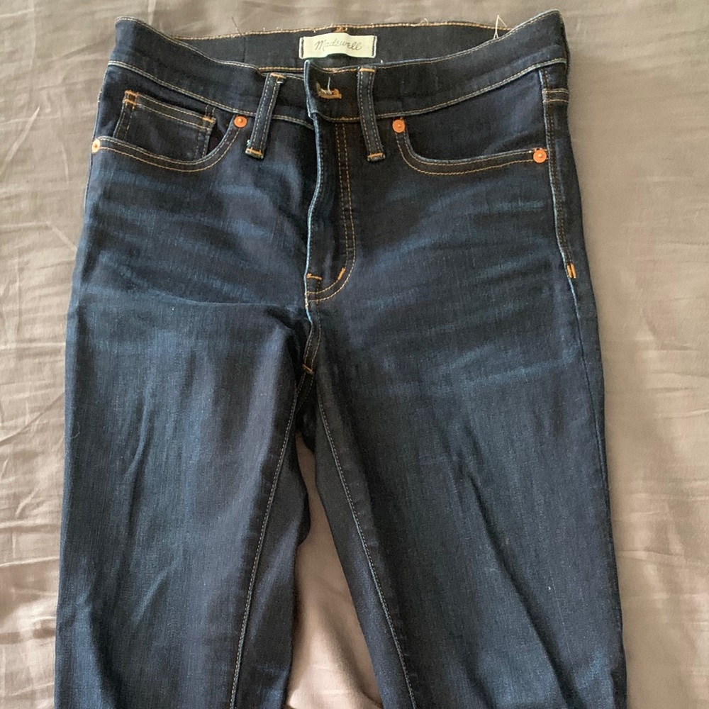 Madewell jeans. Dark wash